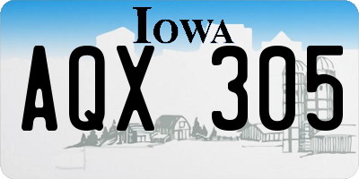 IA license plate AQX305