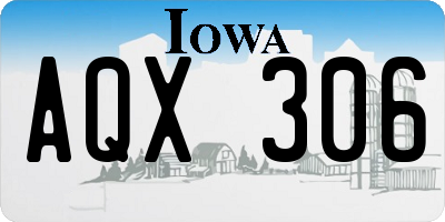 IA license plate AQX306