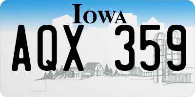 IA license plate AQX359