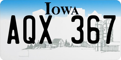 IA license plate AQX367