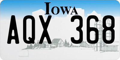 IA license plate AQX368