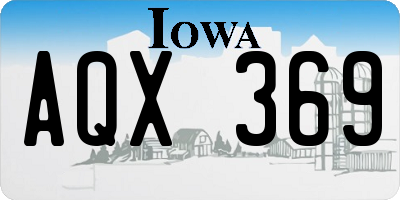 IA license plate AQX369