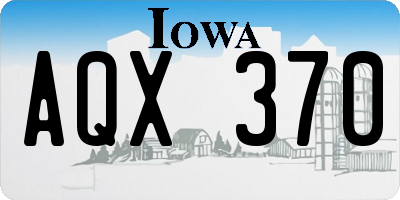 IA license plate AQX370
