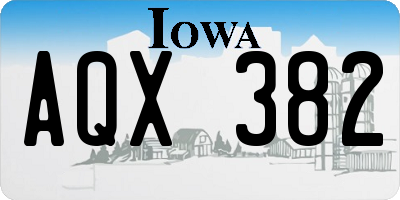 IA license plate AQX382