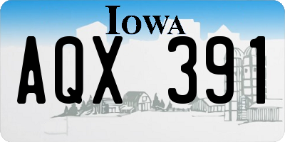 IA license plate AQX391