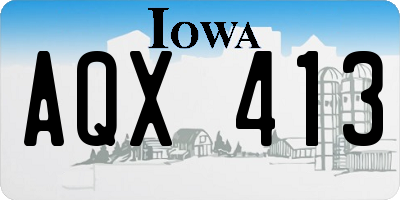 IA license plate AQX413