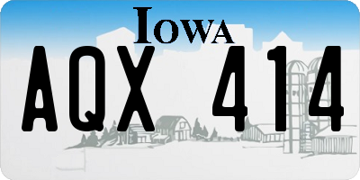 IA license plate AQX414