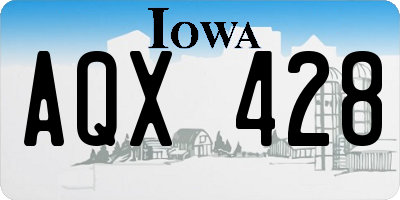 IA license plate AQX428