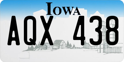 IA license plate AQX438