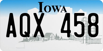 IA license plate AQX458