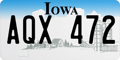 IA license plate AQX472