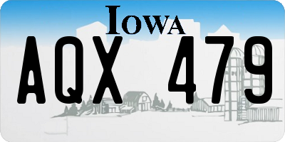 IA license plate AQX479