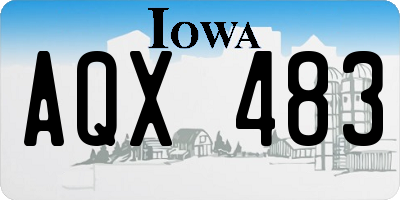 IA license plate AQX483