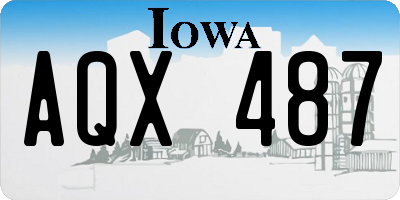 IA license plate AQX487
