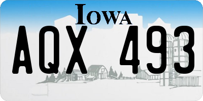 IA license plate AQX493