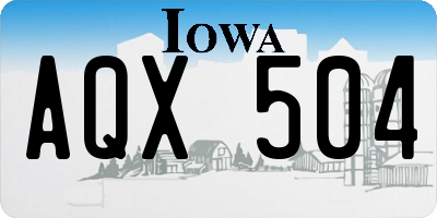IA license plate AQX504