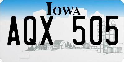 IA license plate AQX505
