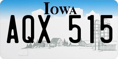 IA license plate AQX515