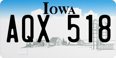 IA license plate AQX518