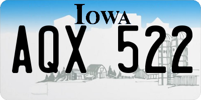IA license plate AQX522