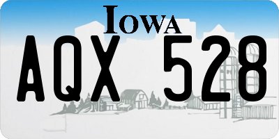 IA license plate AQX528