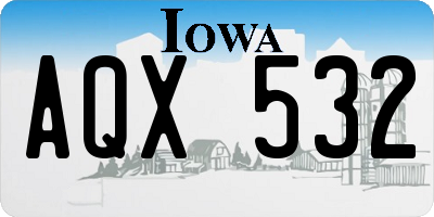 IA license plate AQX532
