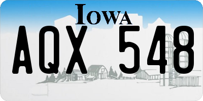 IA license plate AQX548