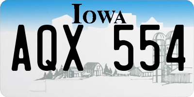IA license plate AQX554