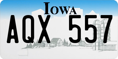 IA license plate AQX557