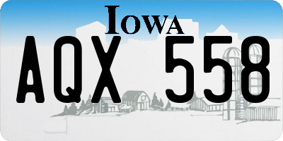 IA license plate AQX558