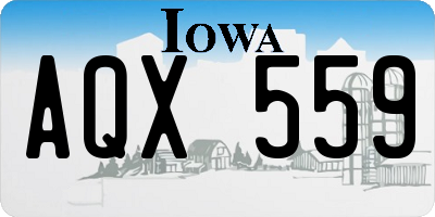 IA license plate AQX559