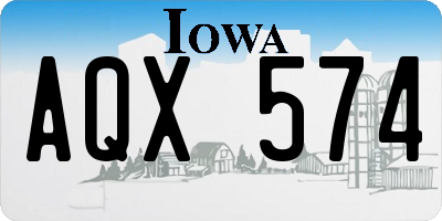 IA license plate AQX574