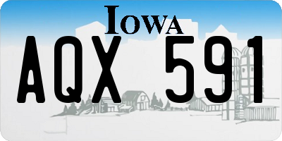 IA license plate AQX591