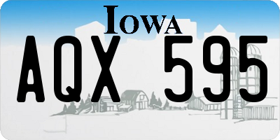 IA license plate AQX595