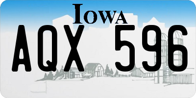 IA license plate AQX596