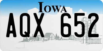 IA license plate AQX652