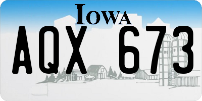 IA license plate AQX673