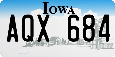 IA license plate AQX684