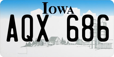 IA license plate AQX686