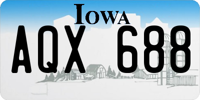 IA license plate AQX688