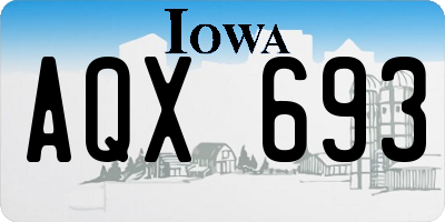 IA license plate AQX693