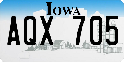 IA license plate AQX705