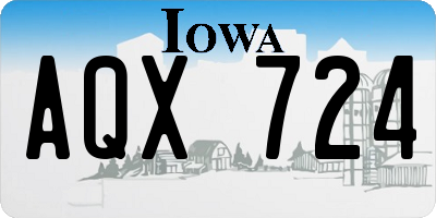 IA license plate AQX724