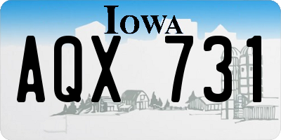 IA license plate AQX731