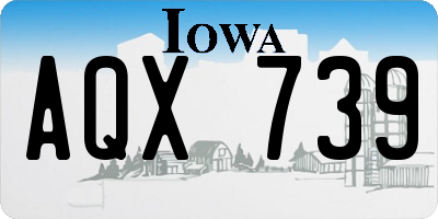 IA license plate AQX739