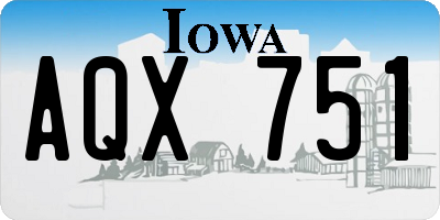 IA license plate AQX751