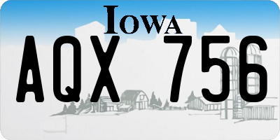 IA license plate AQX756