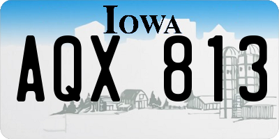 IA license plate AQX813