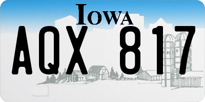 IA license plate AQX817