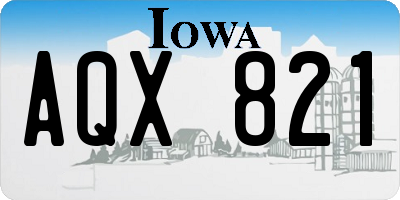 IA license plate AQX821